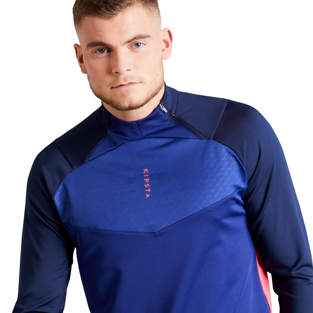 Adult 1/2 Zip Football Sweatshirt Traxium - Dark Blue