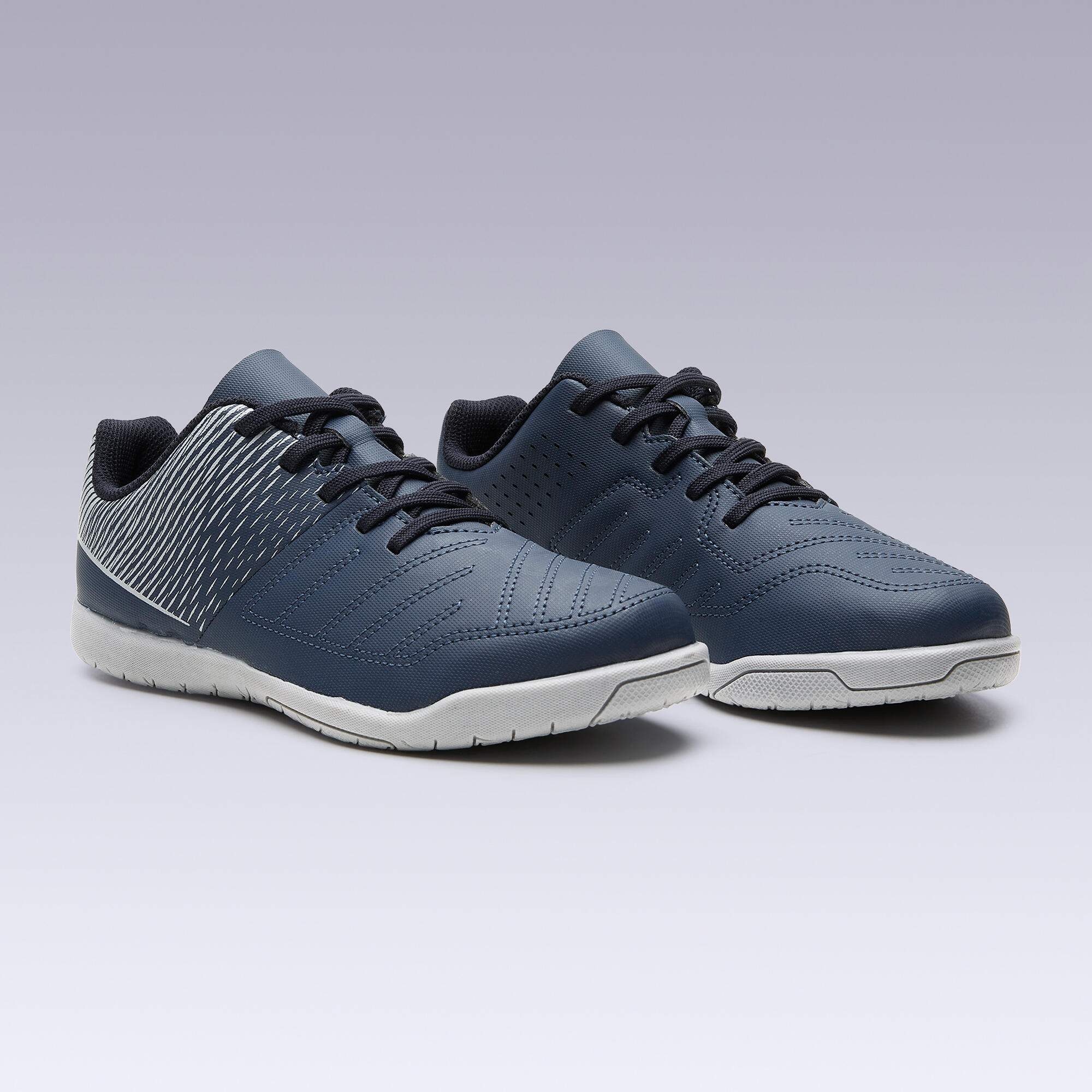 Kids' Futsal Trainers 100 - Blue/Grey 5/7