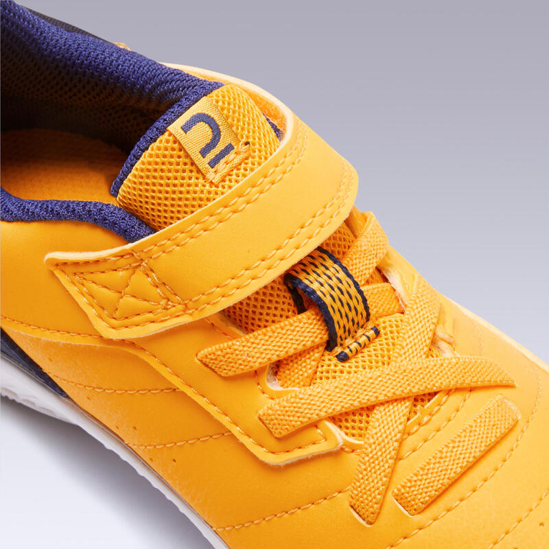 Sapatilhas de Futsal Criança ESKUDO 500 Amarelo/Azul