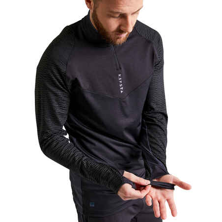 Suaugusiųjų futbolo sportinis megztinis „CLR“, juodas