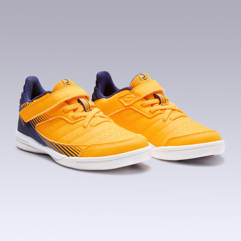 Scarpe futsal bambino ESKUDO 500 giallo-blu