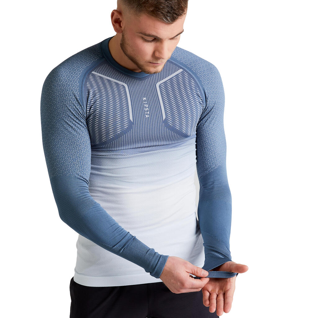Funktionsshirt langarm Keepdry 500 Damen/Herren blau/rosa