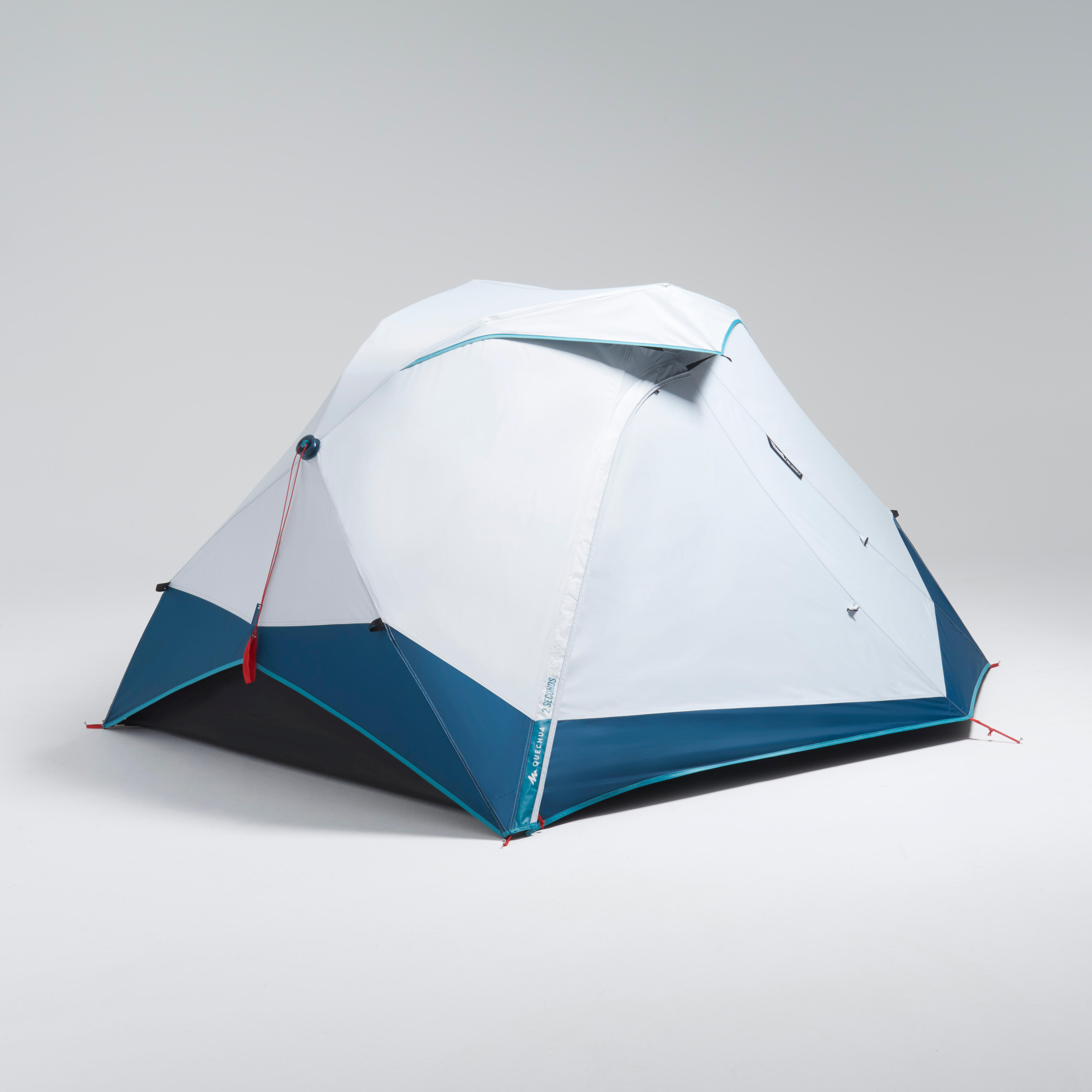 2-person Camping Tent, 2 Seconds Easy Fresh & Black - QUECHUA
