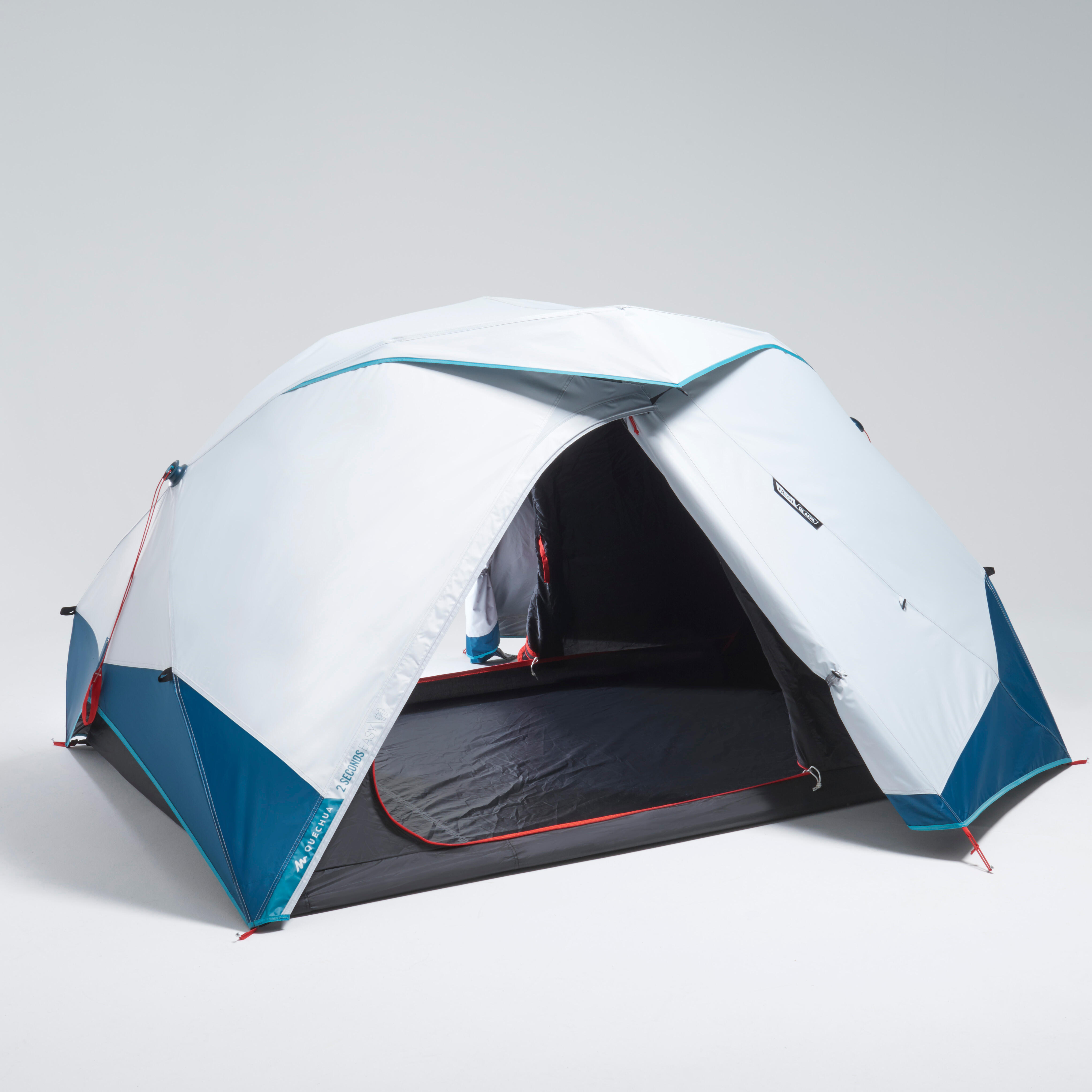 2-person Camping Tent, 2 Seconds Easy Fresh & Black - QUECHUA