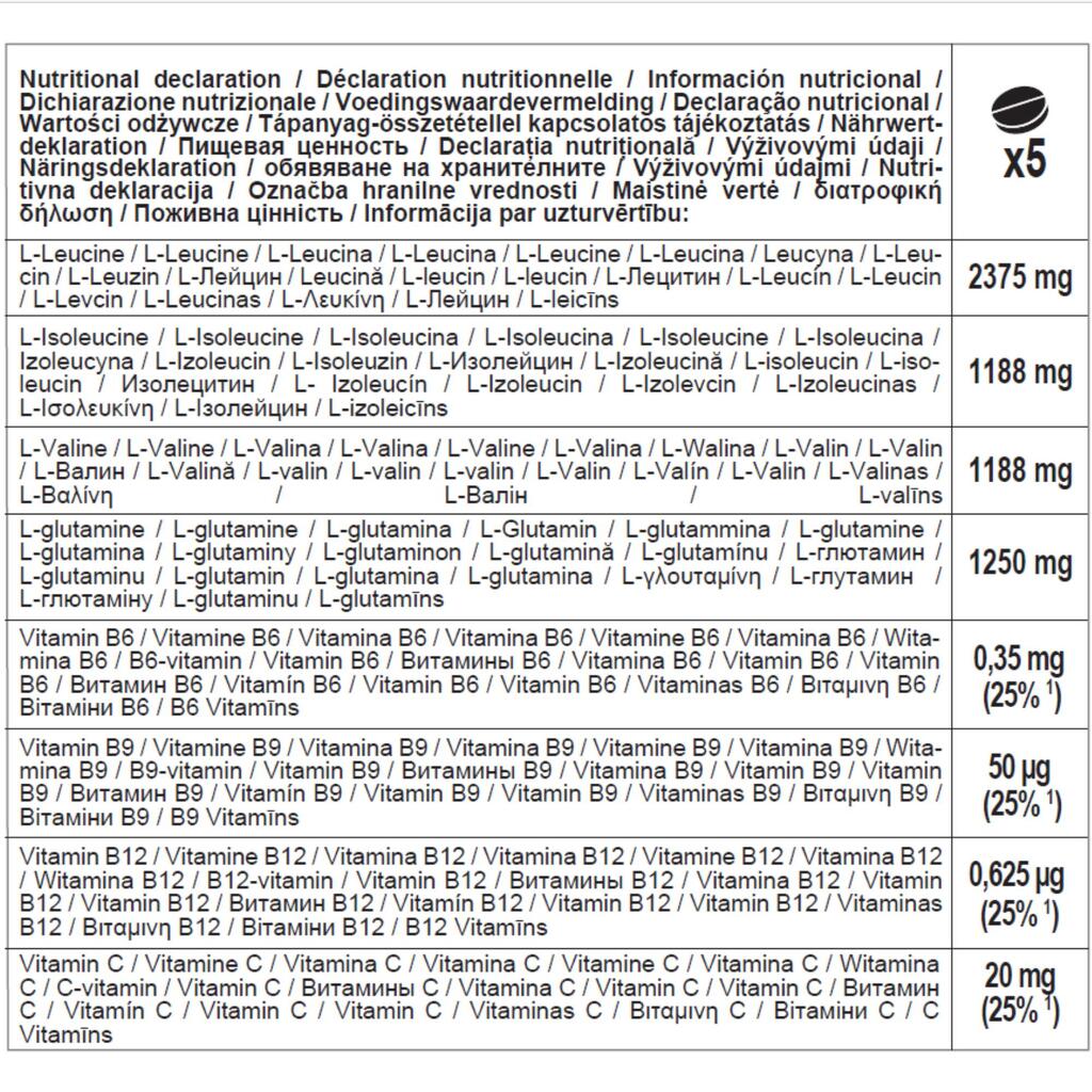 Veganiškos BCAA 2.1.1 + kramtomosios glutamino tabletės, citrina