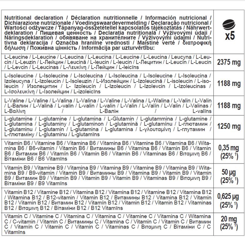 BCAA Vegan 2.1.1 + Glutamina tabletki do rozgryzania o smaku cytrynowym