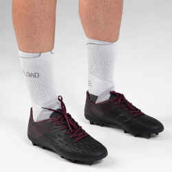 Men's Moulded Dry Pitch Rugby Boots Advance R100 FG - Black/Burgundy
