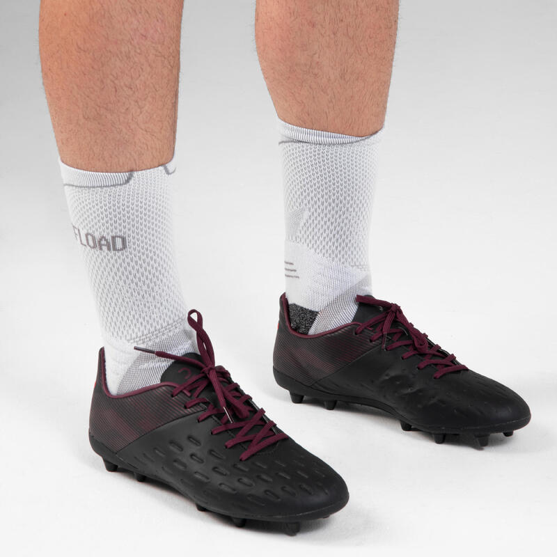 Damen/Herren Rugby Schuhe FG (trockener Boden) - R100 Advance schwarz/bordeaux