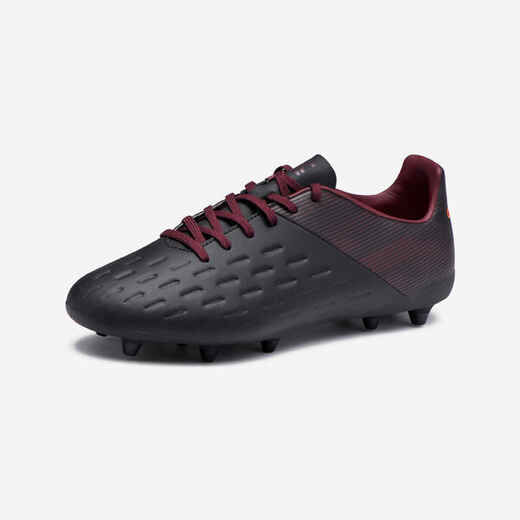 
      Men's Moulded Dry Pitch Rugby Boots Advance R100 FG - Black/Burgundy
  