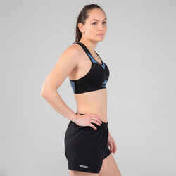 Women's Rugby Sports Bra R500 - Black/Blue