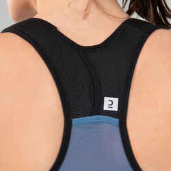 Women's Rugby Sports Bra R500 - Black/Blue