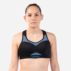 Women's Rugby Sports Bra R500 - Black/Blue