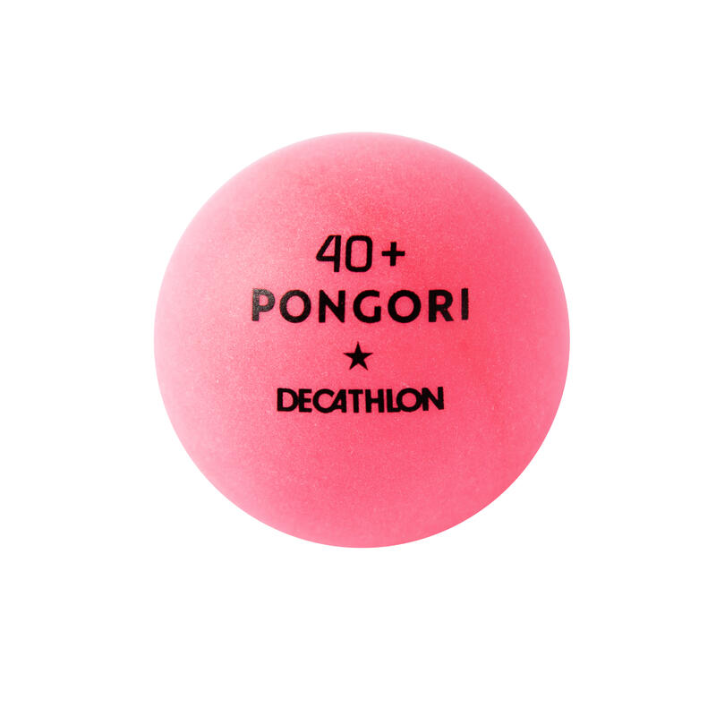 Table Tennis Balls TTB 100 1* 40+ 6-Pack - Pink