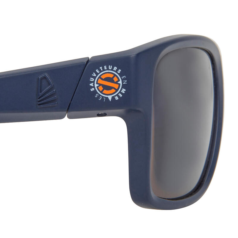 Lunettes de soleil polarisées flottantes voile adulte 100 taille M Bleu SNSM