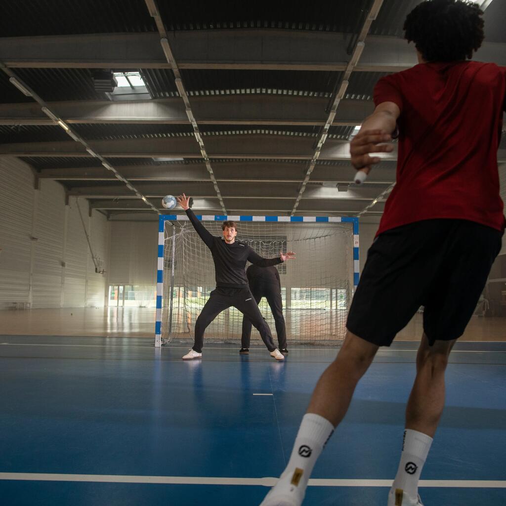 Hádzanárska brankárska obuv pre dospelých GK500 bielo-čierna