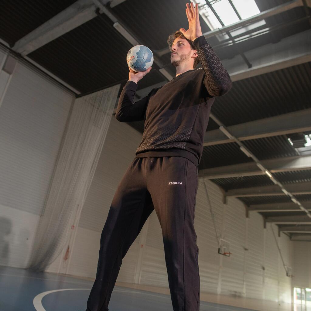 Damen/Herren Handball Trainingshose - H500 schwarz 