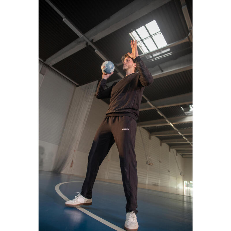 Pantalon gardien de handball adulte molleton - H500 noir