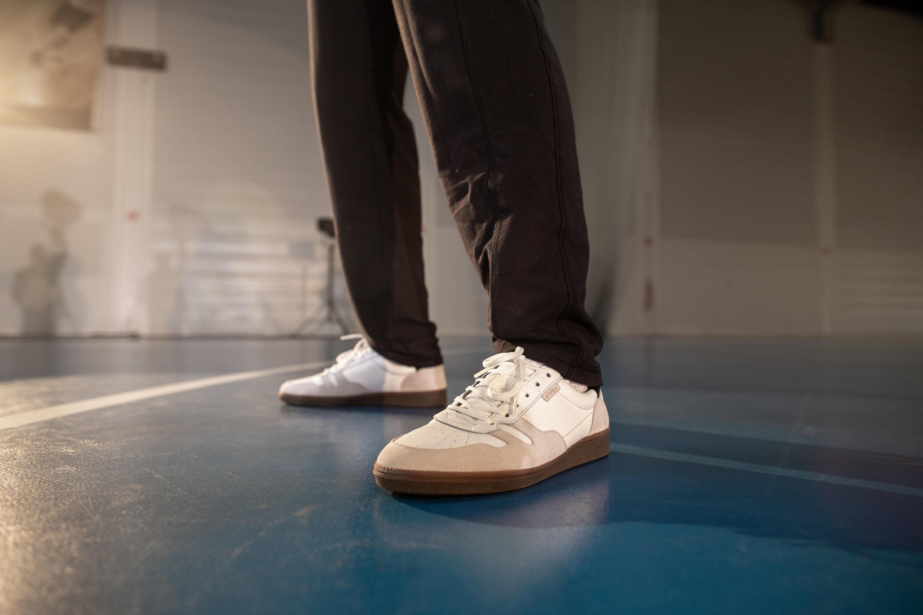 Zapatillas de portero balonmano Adulto Atorka GK500 blancas 7/16