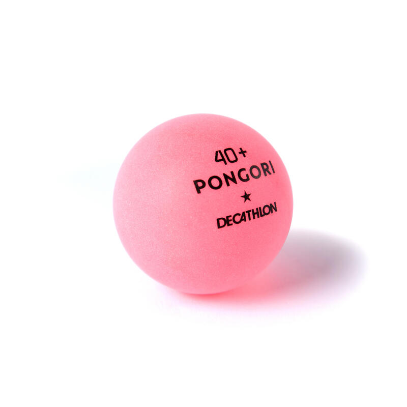 Table Tennis Balls TTB 100 1* 40+ 6-Pack - Pink