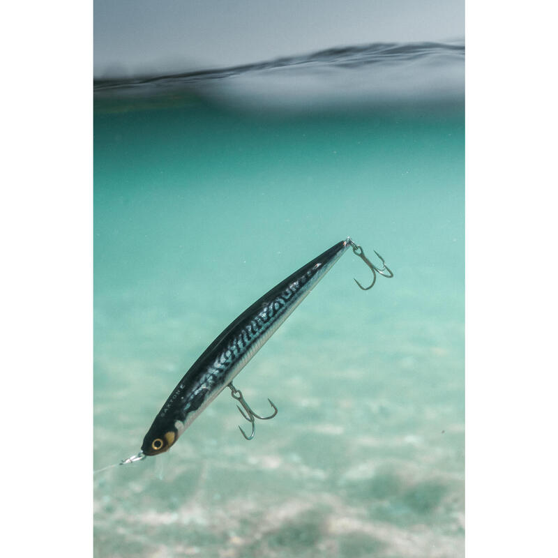 Minnow pesca artificiali mare SAXTON 140F Blue mack