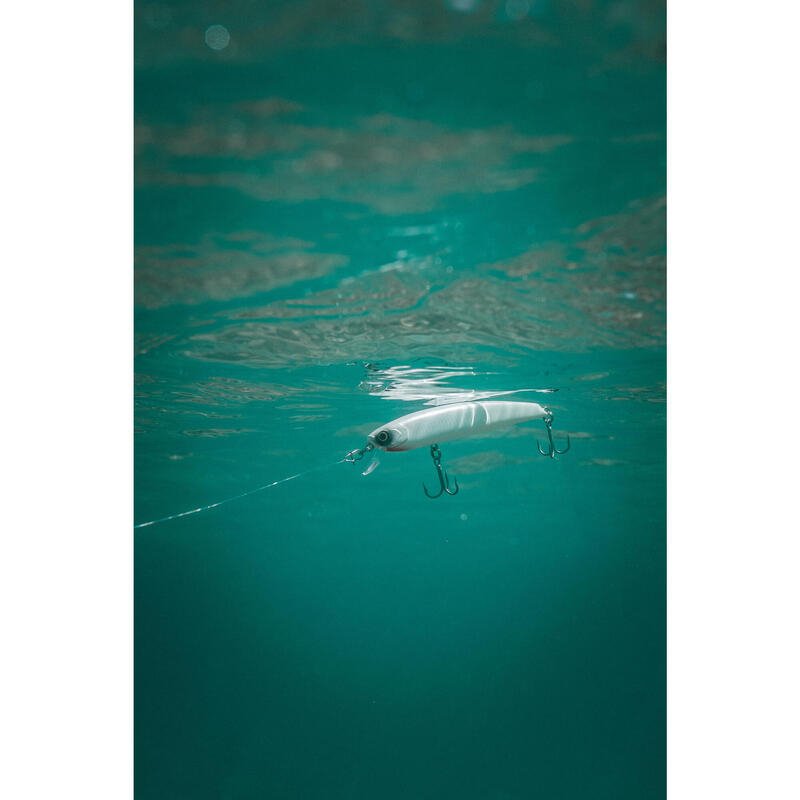 Minnow pesca artificiali mare SAXTON 110F bianco