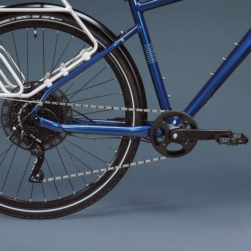 Bicicleta de trekking de viaje aluminio monoplato 11V Riverside Touring 520 azul