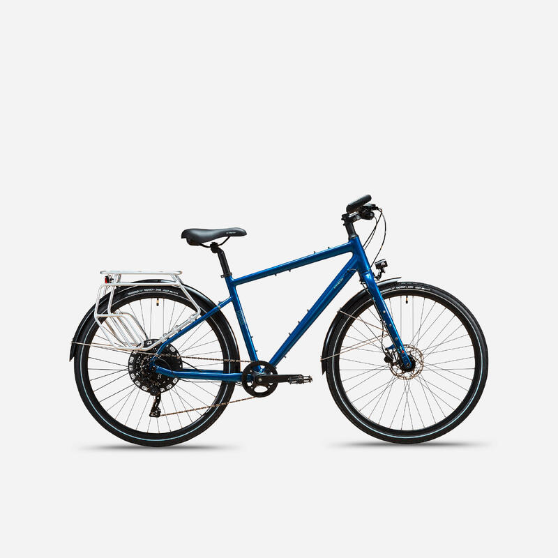Bicicleta de trekking de viaje aluminio monoplato 11V Riverside Touring 520 azul