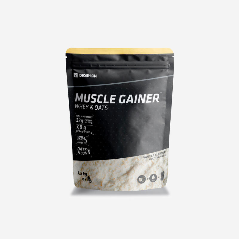 Muscle gainer ovăz și zer vanilie 1,5kg