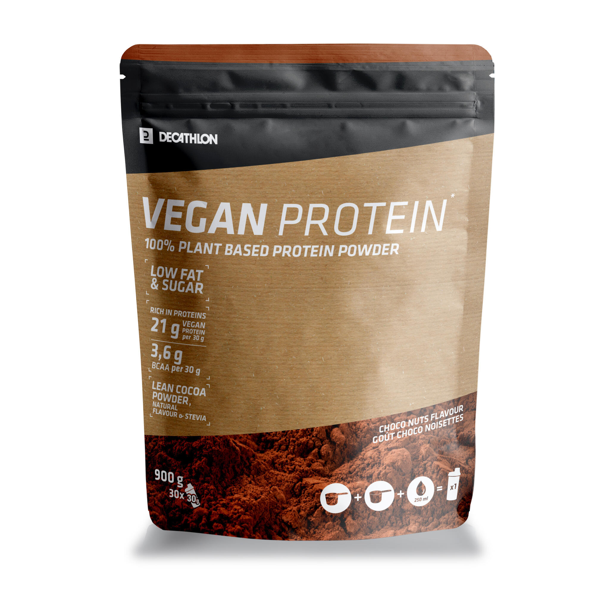 Proteine Vegane Ciocolată cu Nuci 900g La Oferta Online decathlon imagine La Oferta Online
