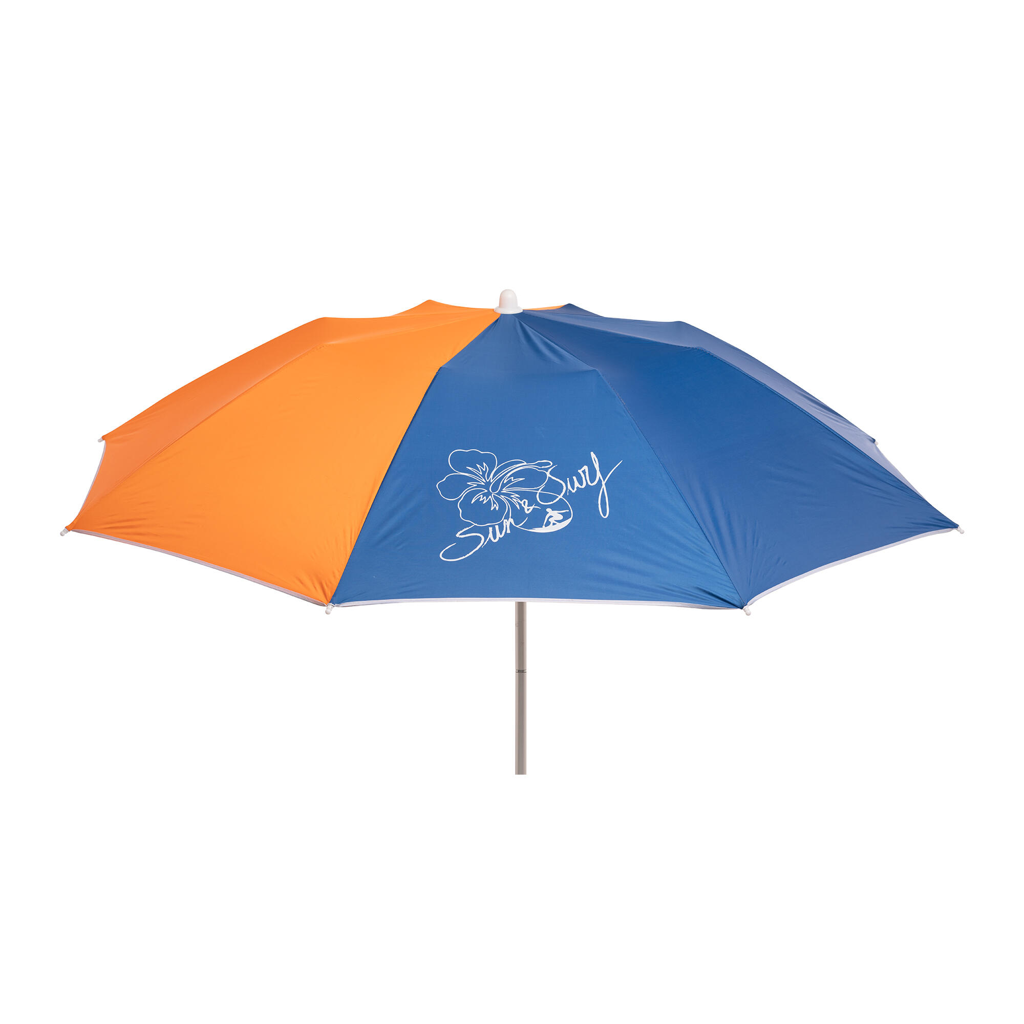 SOMBRILLA DE PLAYA COMPACTA AZUL NARANJA UPF50+ 3/4