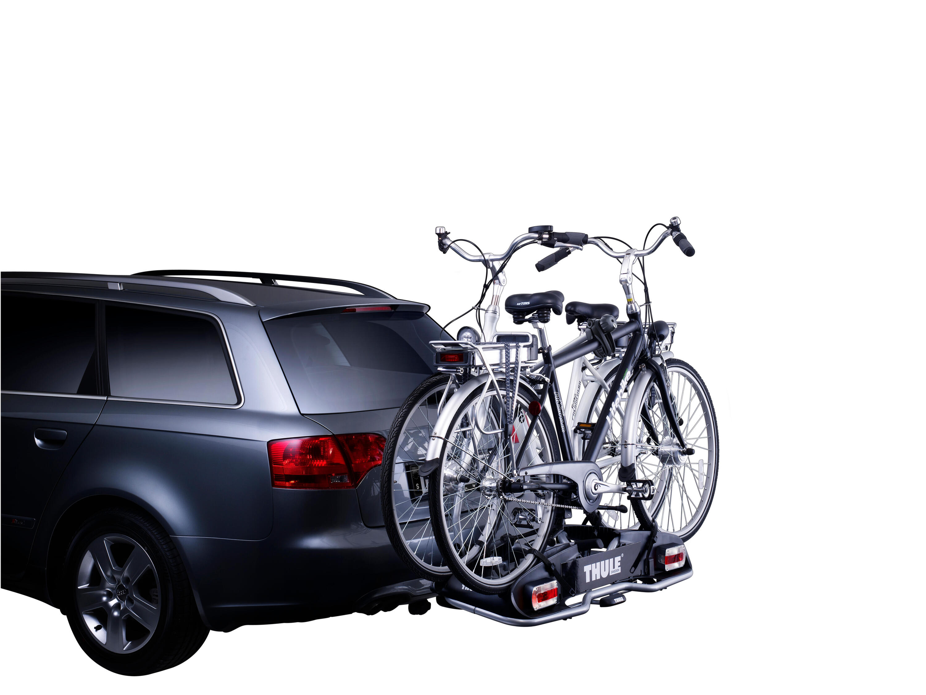 Tow Bar Car Bike Rack Thule Europower 916 2 Bikes 7 Pins 4/5
