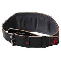 Leather Weight Training Belt - Black