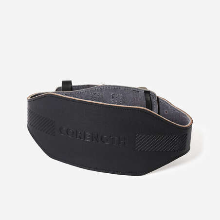 Ceinture lombaire de musculation en cuir - noire