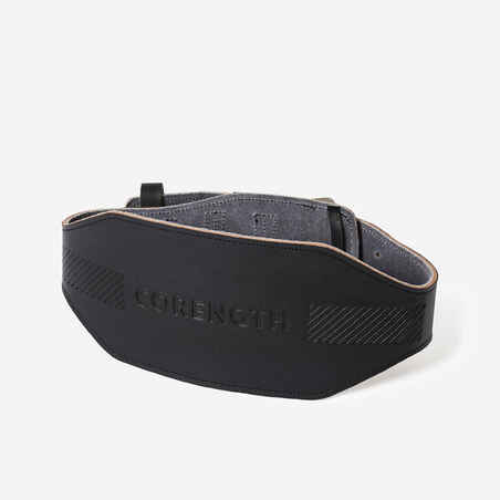 Cinturón lumbar para levantamiento de pesas Corength negro - Decathlon