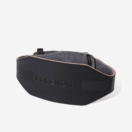 Leather Weight Training Belt - Black