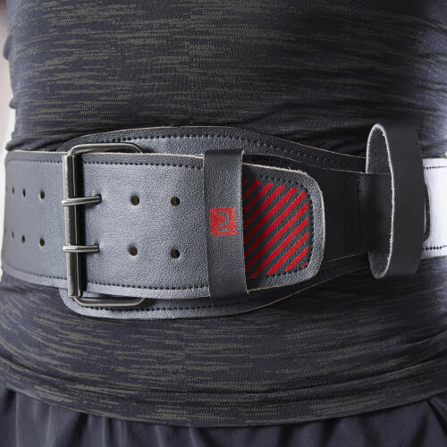 LEATHER WEIGHT TRAINING BELT BLACK