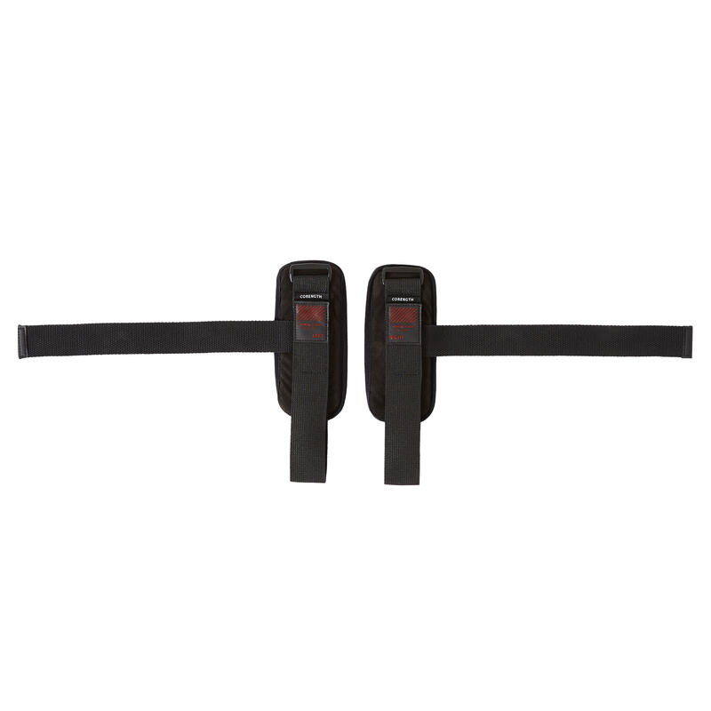 Weight Training Lifting Strap With Wrist Support Black Decathlon