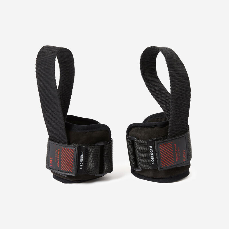 Lifting straps met polsband zwart