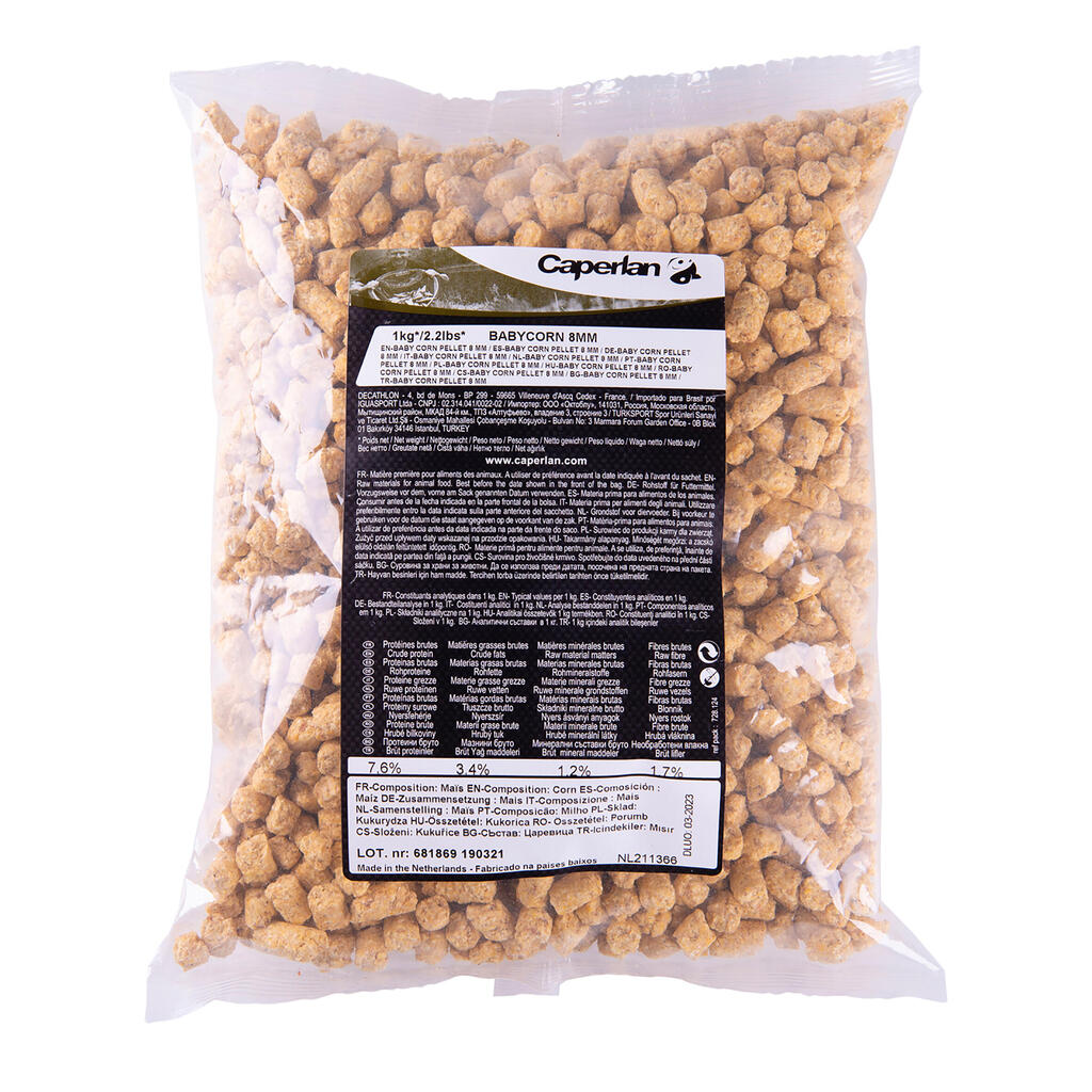 Zivju barības granulas makšķerēšanai “Baby Corn”, 8 mm