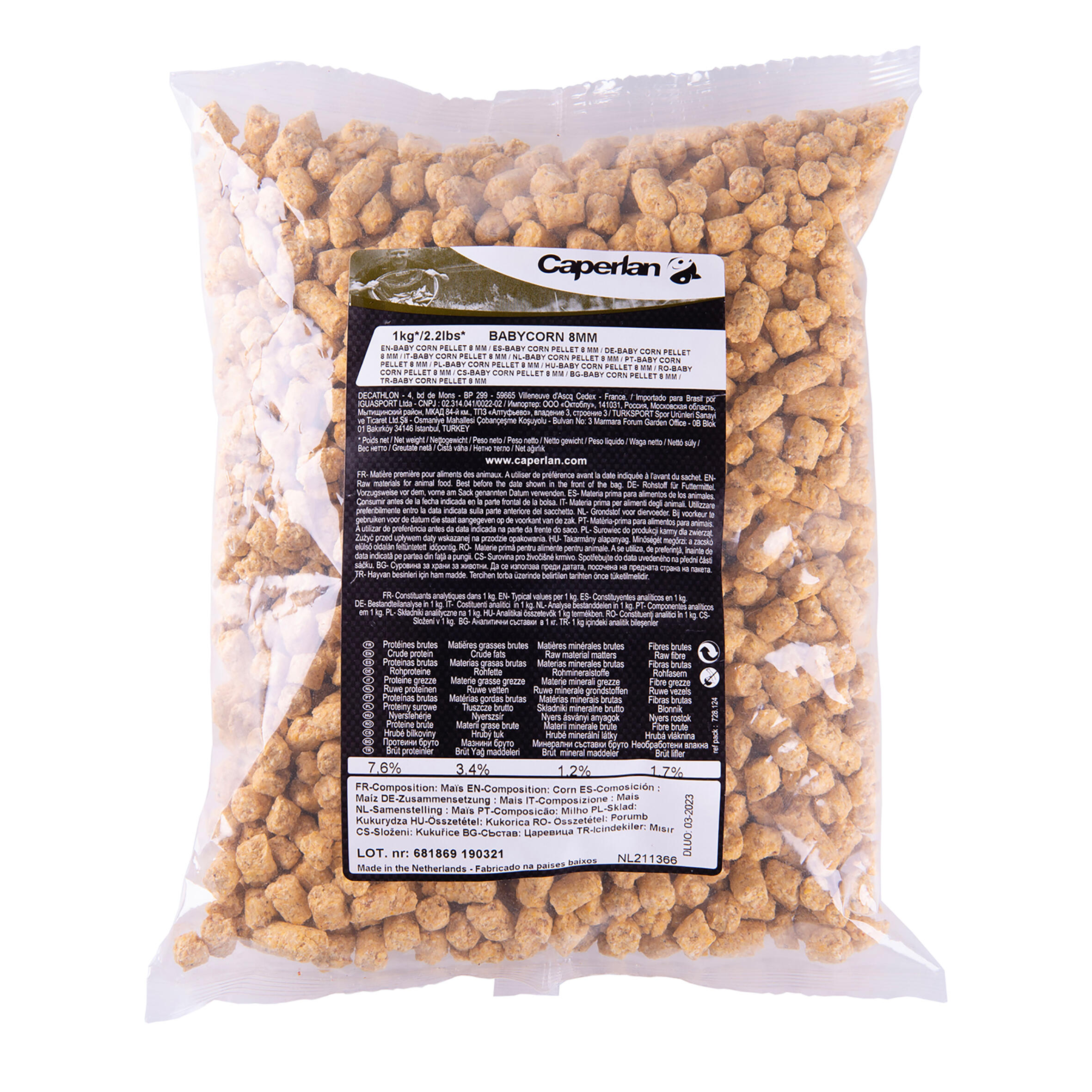 BABY CORN PELLET 8 MM Still fishing pellets 3/3