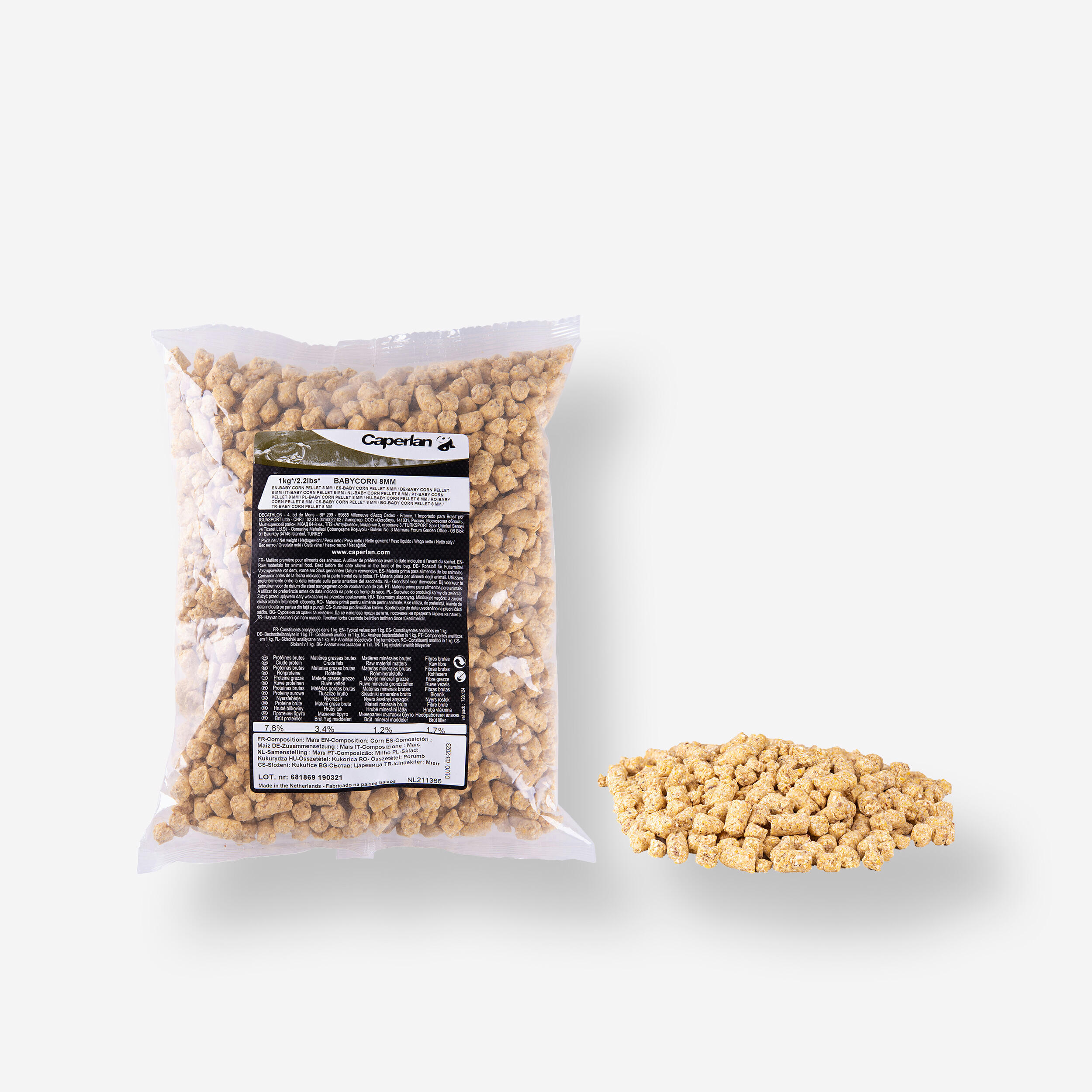 Engodo pesca direta baby corn pellet 8mm