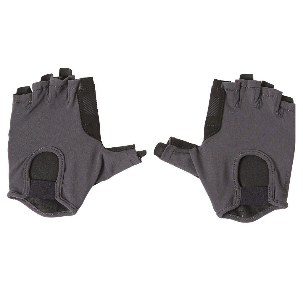 GUANTES PARA PESAS MUJER 500 GRIS 