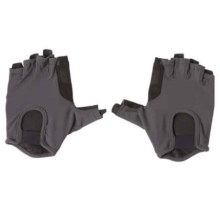 Guantes gym de mujer para musculación, gris Cross Training