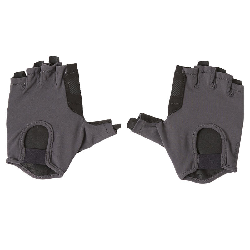 Ademende fitness handschoenen voor dames grijs