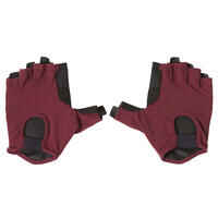 Women's Breathable Weight Training Gloves - Burgundy