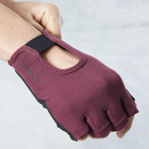 GANTS MUSCULATION FEMME BORDEAUX aéré