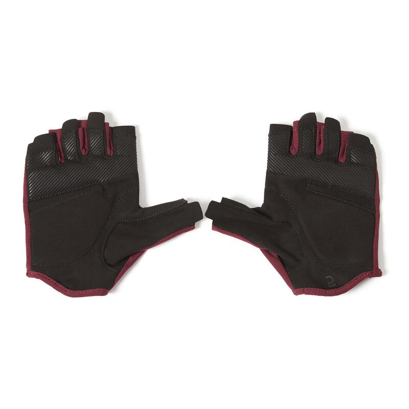 Guanti donna bodybuilding traspiranti bordeaux