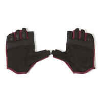 Women's Breathable Weight Training Gloves - Burgundy