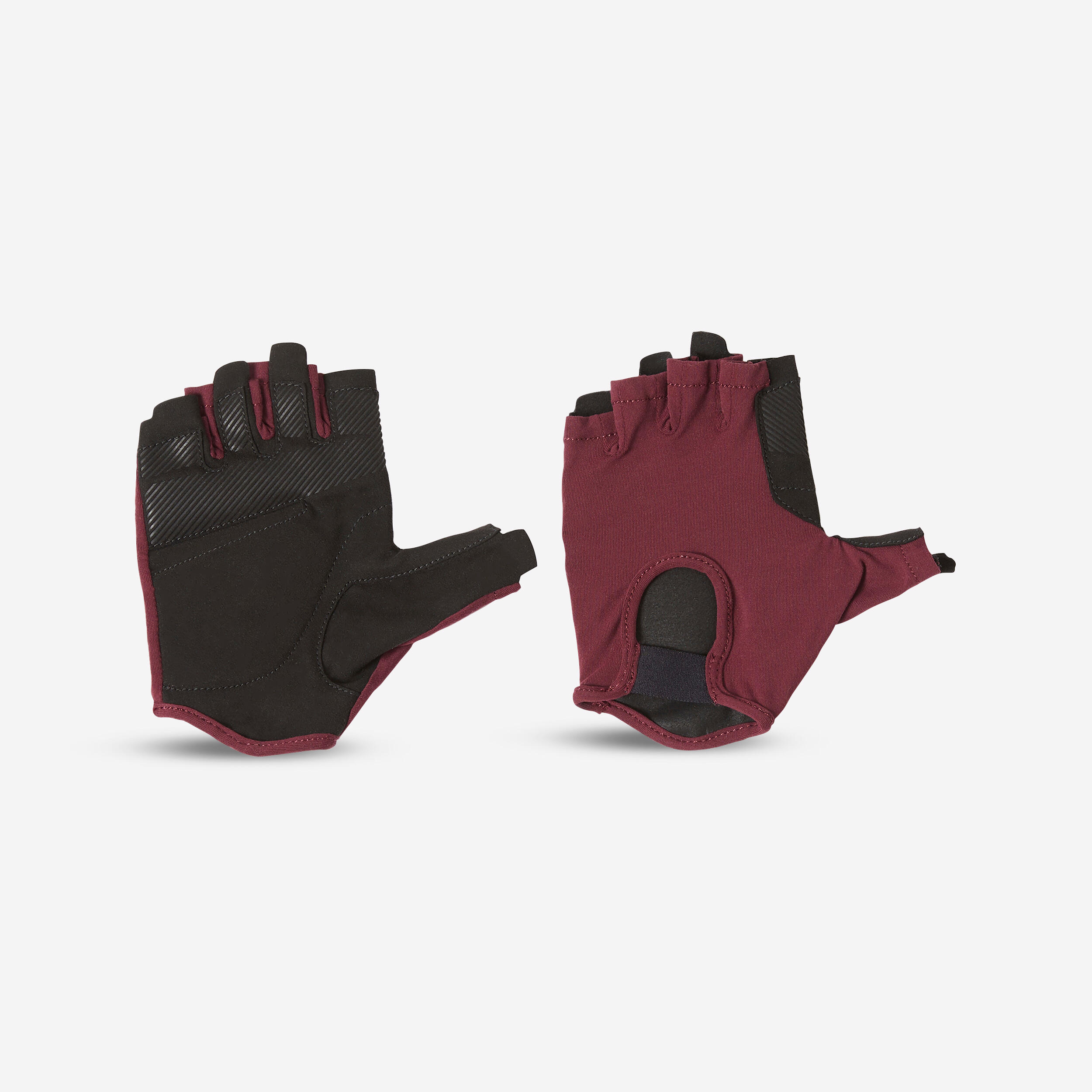 Women's Breathable Weight Training Gloves - Burgundy 4/4