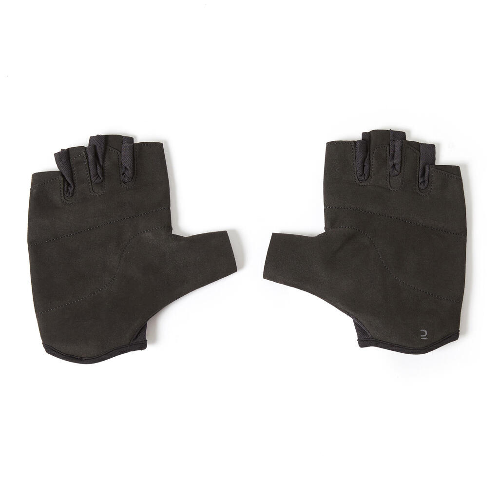 GUANTES MUSCULACIÓN 100 NEGRO